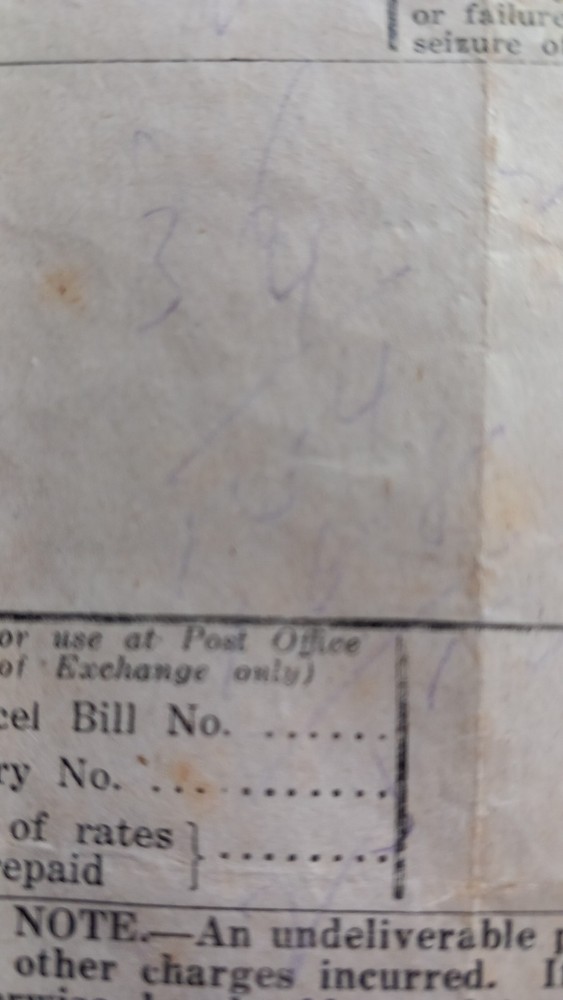 Postal Services Department Malaya. Parcel Post Customs Declarations. Pre 1940s