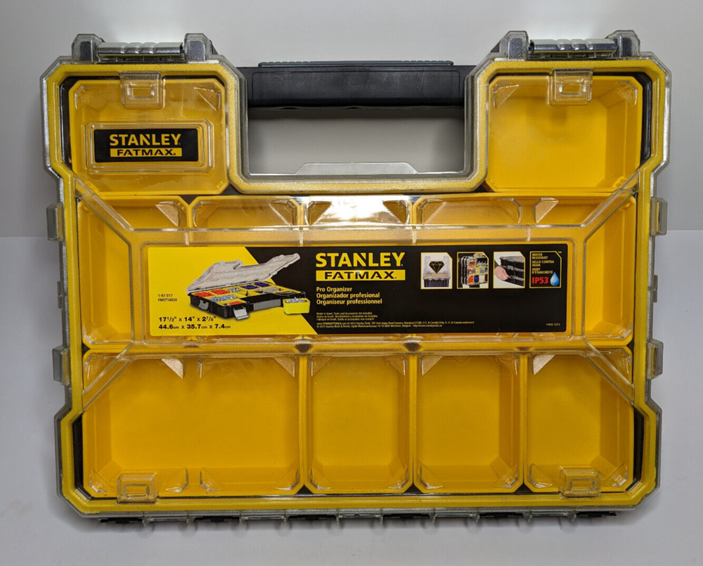 Stanley 1-97-517 Fatmax Pro 10 Compartment Organizer Shallow Stackable