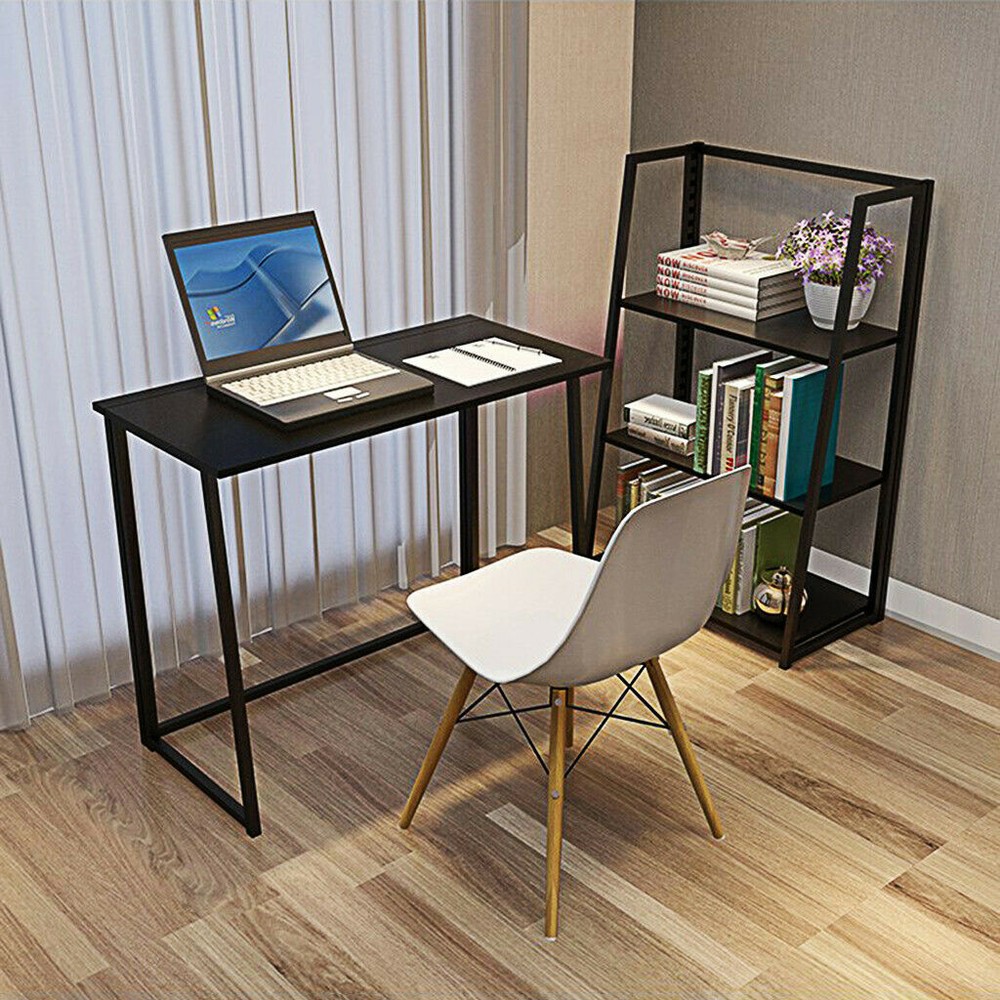 Folding Writing Table Home Study Table Computer Desk PC Laptop Office Desk Black