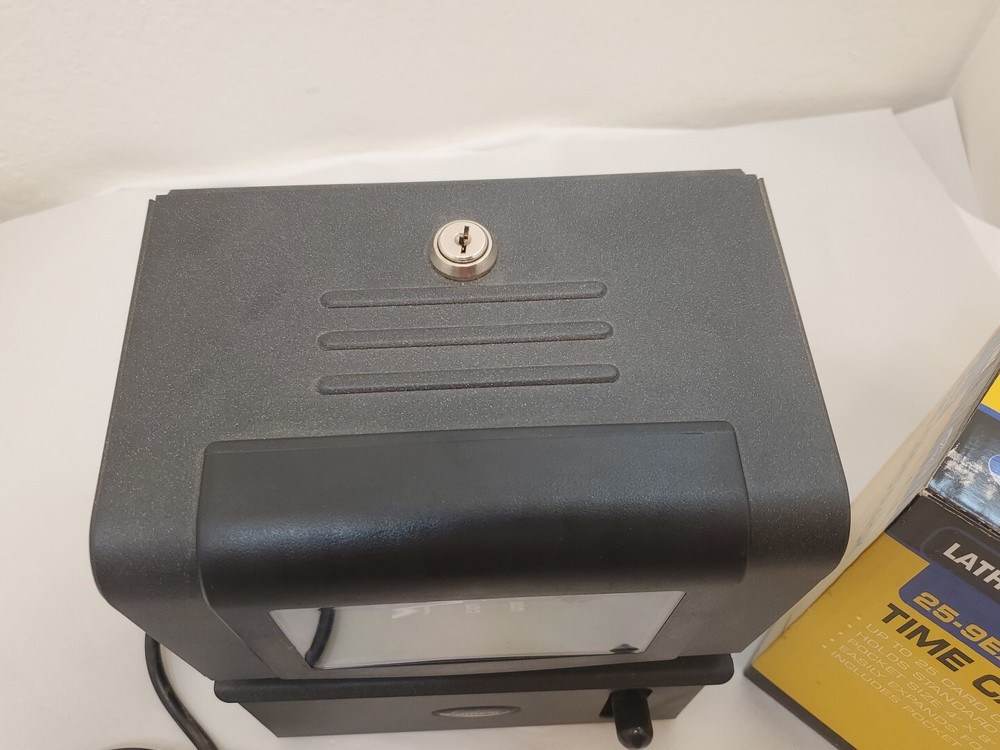 Mint Lathdm Time clock + New Expanding Time Card Rack A