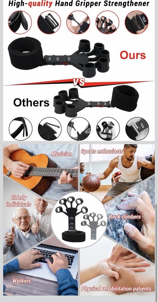 Grip Strength Trainer,Gripster, 2Pcs Hand