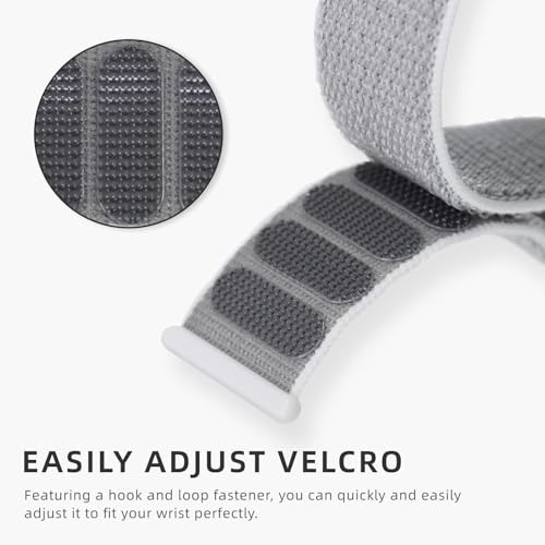 22mm Smart Watch Strap Precision Nylon Material, Quick Grayish White