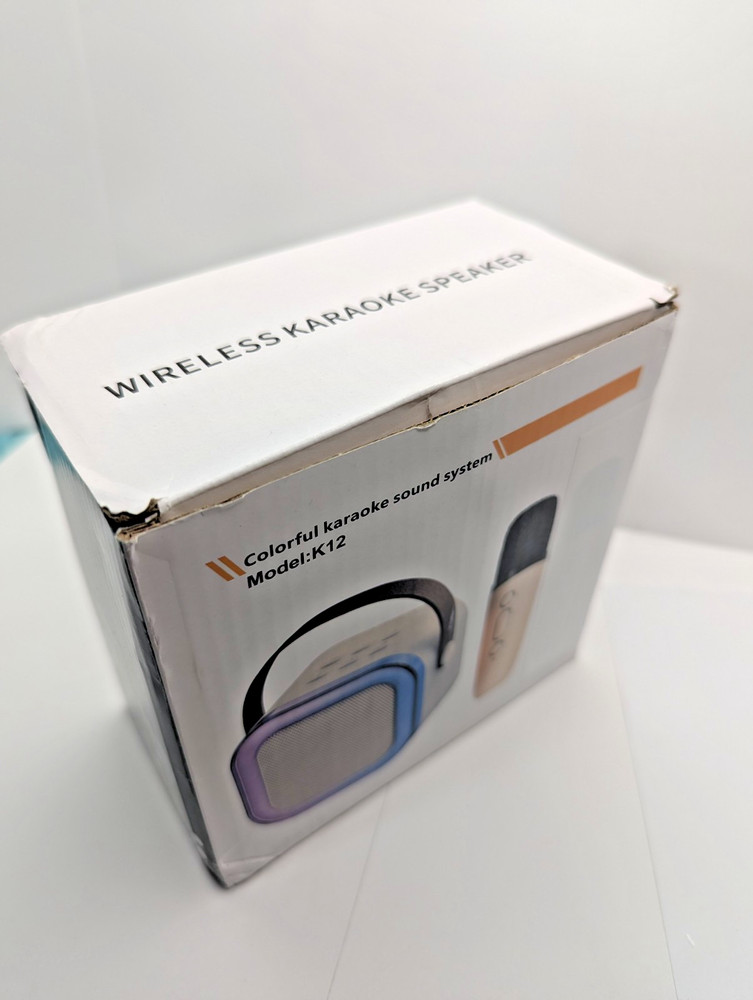 Colorful Сompact Karaoke System. Wireless microphone.