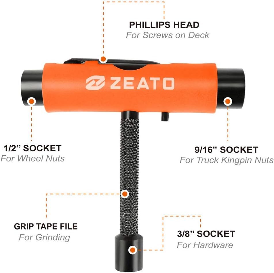 Skate Tool Multi Function T Tool Allen Key Phillips Screwdriver