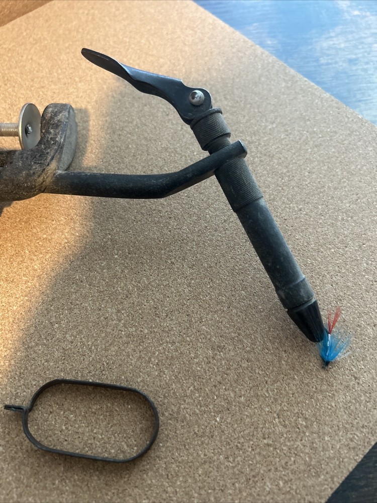 vintage thompson fly tying vise With Trigger Release, Cast Iron Quality 5a