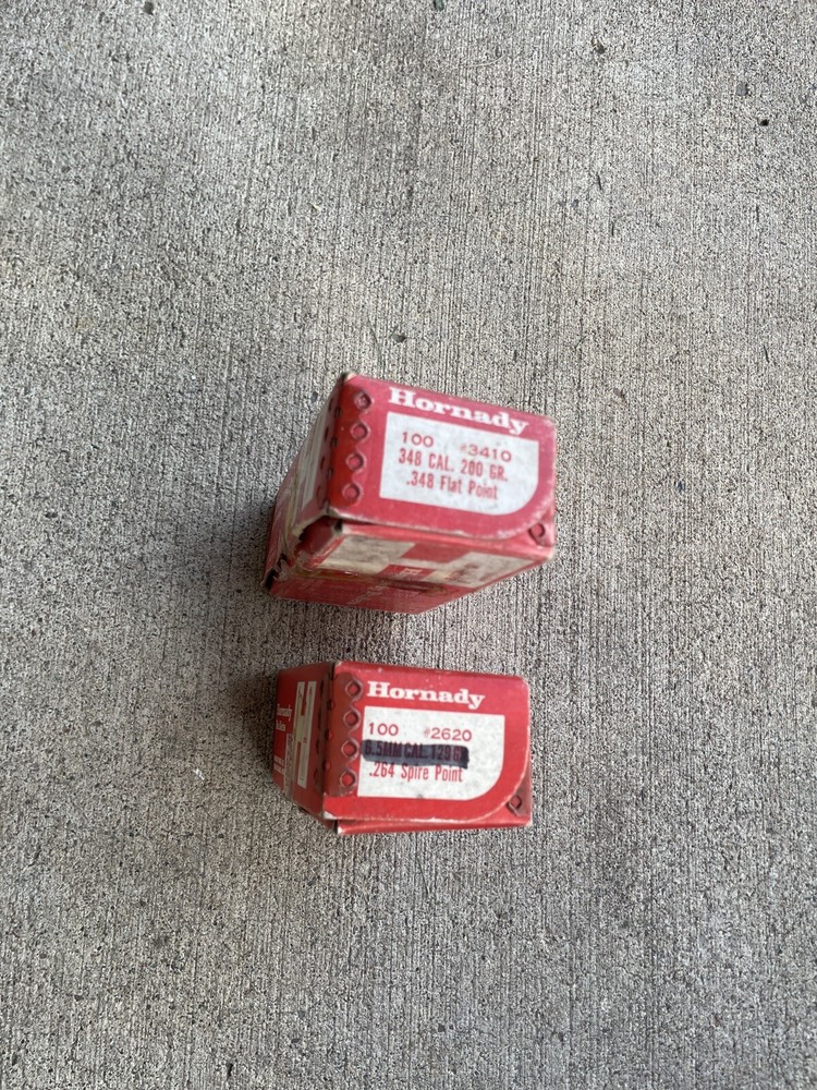 Vintage Hornady EMPTY Ammo Bullet Box - x2