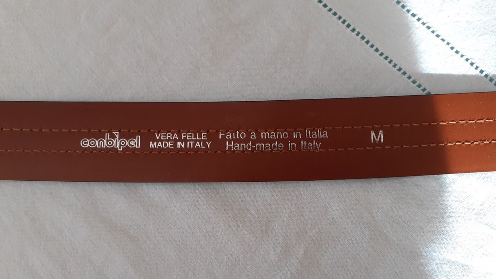 Leather conbipel belt