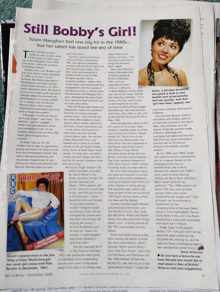 Sk280 Ephemera 2008  Article Pop Susan Maughan