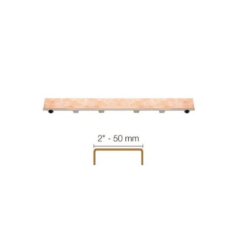 Schluter Kerdi-Line Offset Frameless Grate Assembly Kit - Tileable Grate - 28"