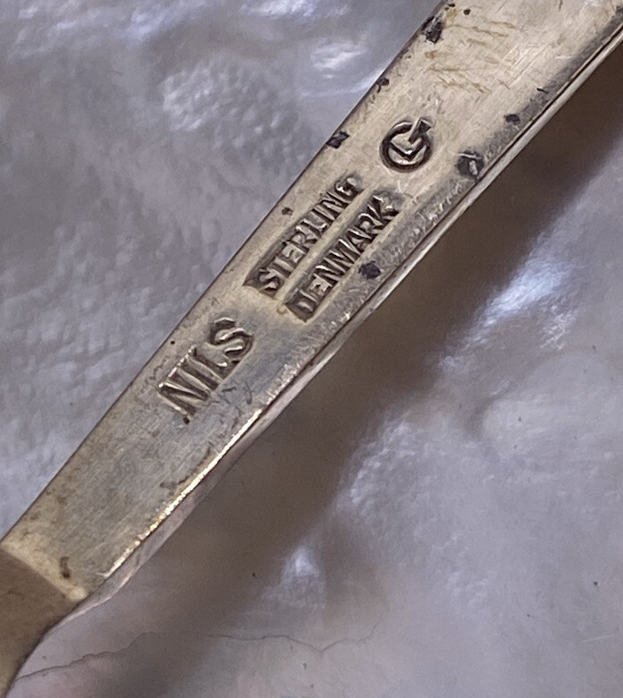 VINTAGE DENMARK STERLING SILVER SALT SPOON