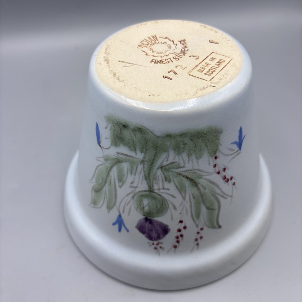 Buchan Thistleware Scotland 4.75” Flower Pot Cachepot Planter Stoneware