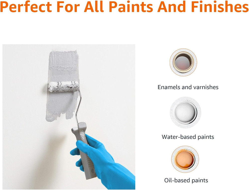 Microfiber Paint Roller Covers for Smooth Finish, Shedless, Washable, 4", 24-Pac