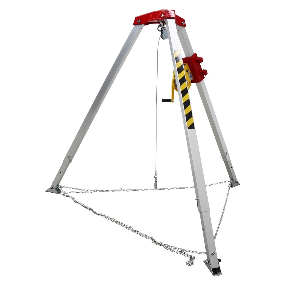 Confined Space Tripod Adjustable 65ft Legs Rescue Tripod 3968LBS Blocking Force