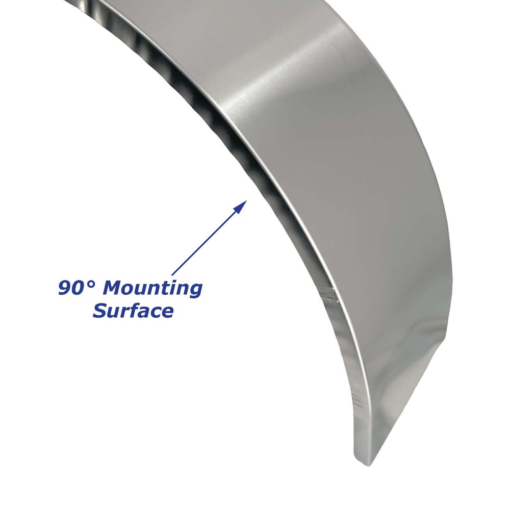 (Qty 2) Tandem Axle Smooth Aluminum Trailer Fender Teardrop 10" x 66" x 18"