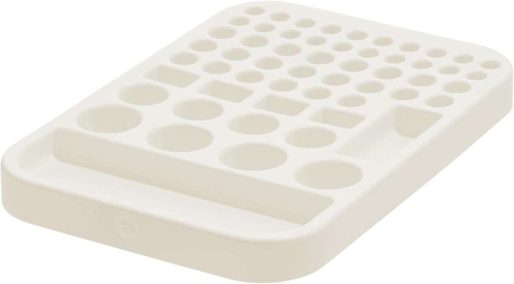 iDesign Recycled Plastic Divided Battery Organizer Insert, Insert