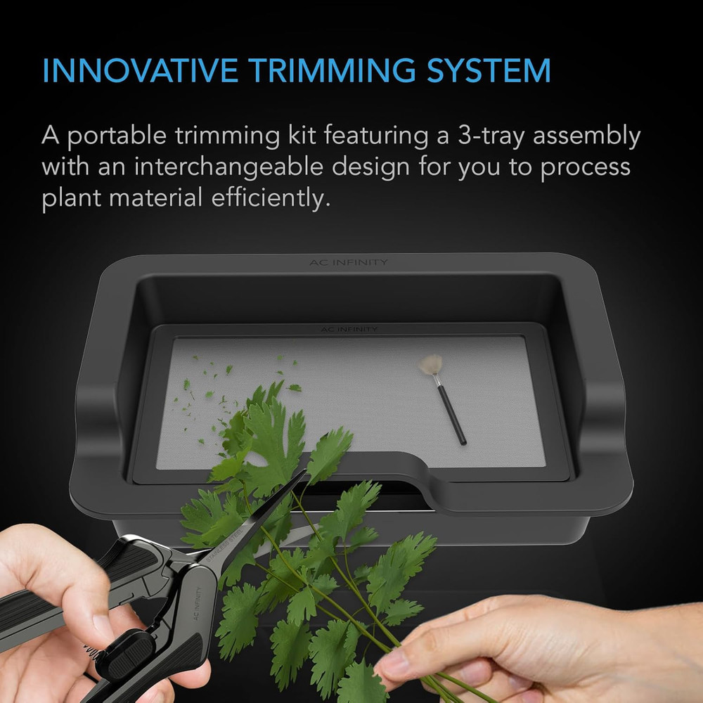 AC Infinity Large Trim Tray System 20-Inch, Interchangeable 3-Tray & 2-Screen Ki