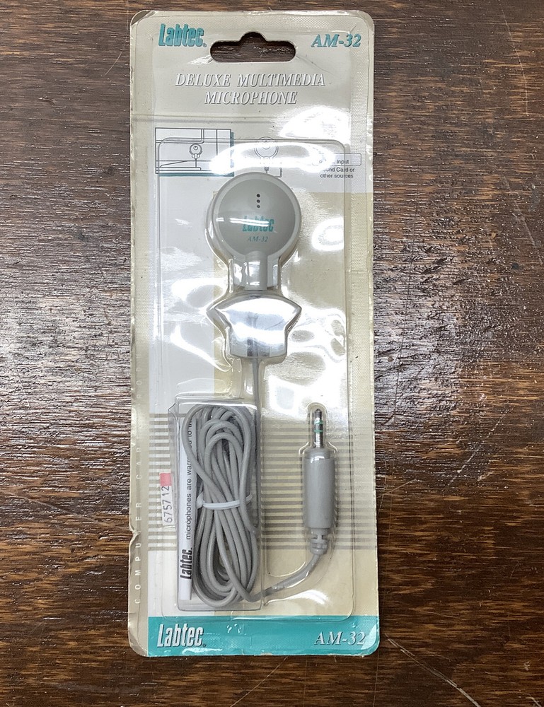 Labtec AM-32 Deluxe Multimedia Microphone, New in Package