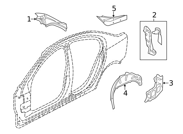 Genuine GM Tail Lamp Mounting Panel 92195889