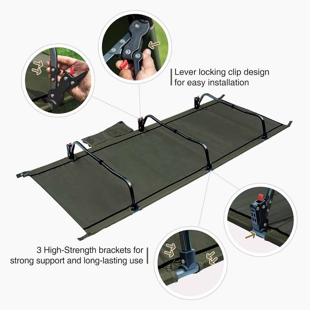 SUPRAGRIS Camping Cot, Support up to 400Lbs, Lightweight Comfortable Folding Bed