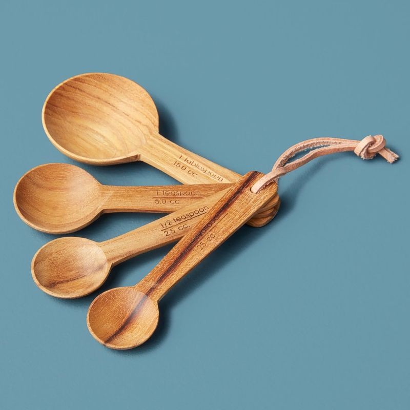 Teak Measuring Spoons Set