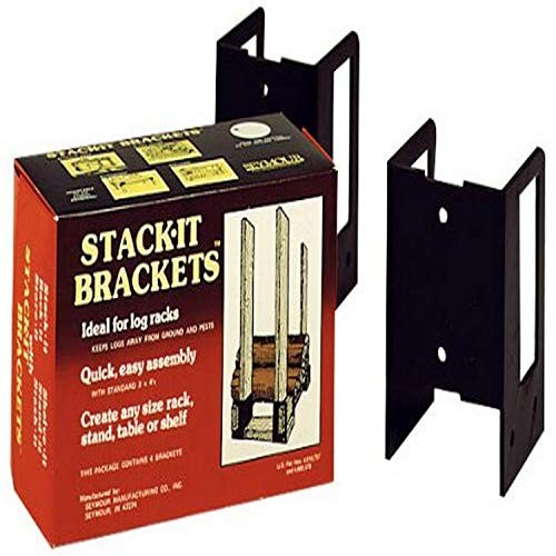 30-360 Manufacturing Fireplace Log Rack/Bracket Kit, black