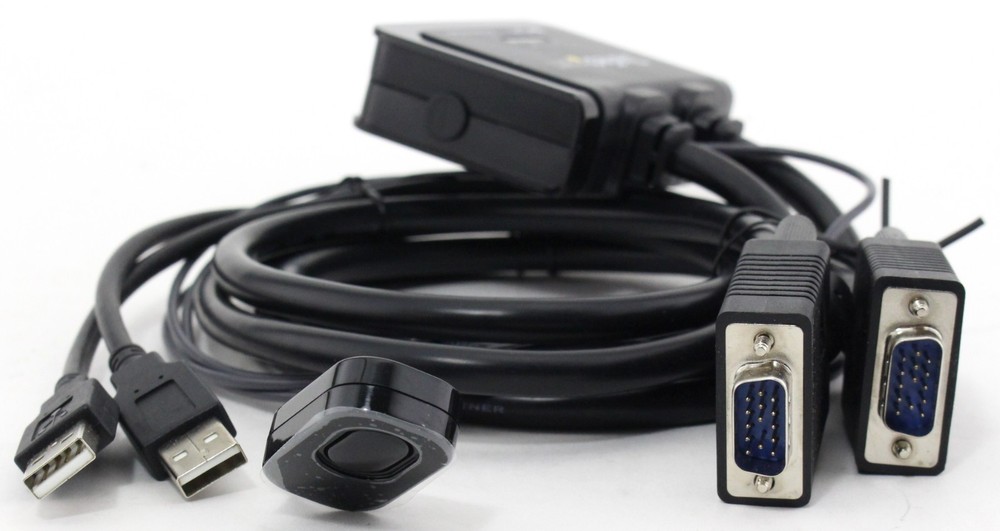 Startech 2 Port USB VGA KVM Cable with Remote Switch