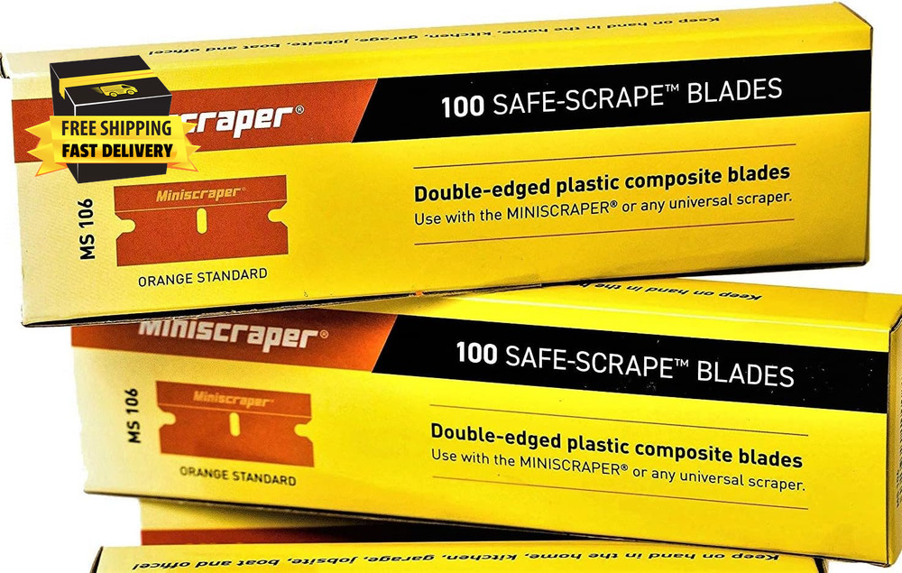 Plastic Razor Scraper Blades Double Edged (1 Pack) ⭐️⭐️⭐️⭐️⭐️