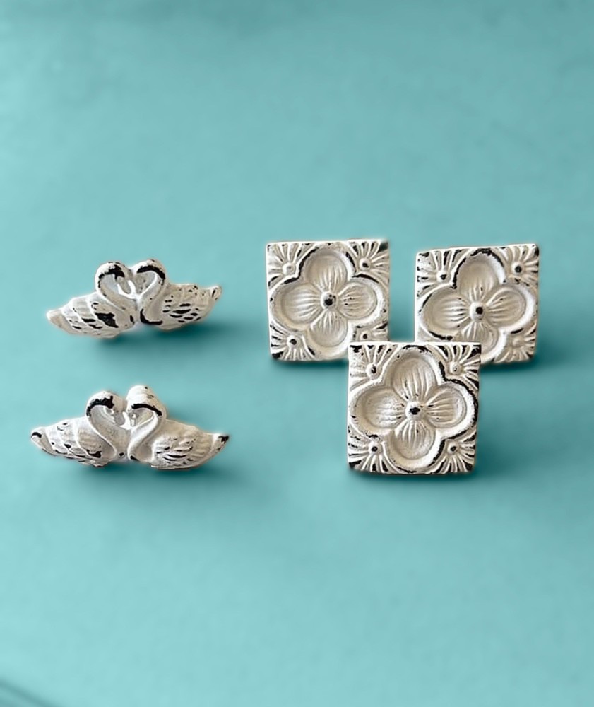 Vintage Knobs- Swans and Flowers