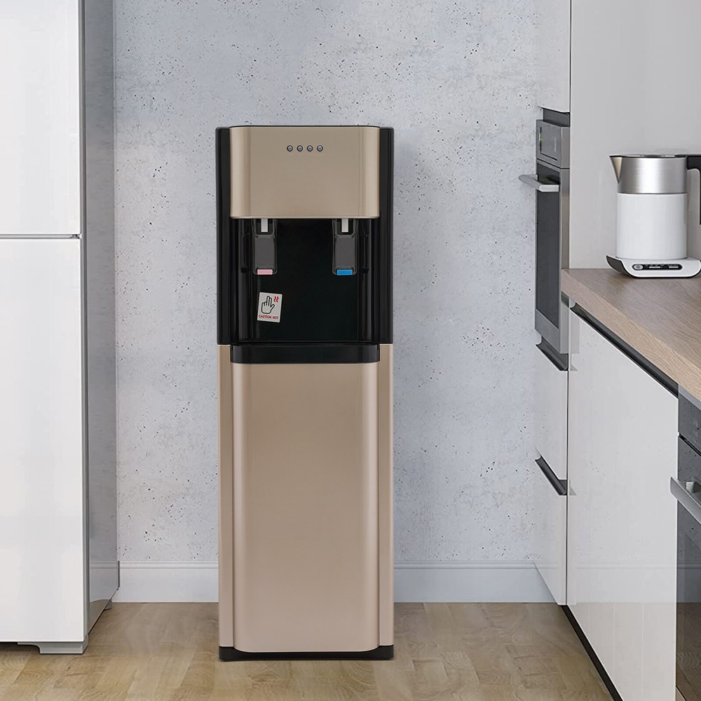 Bottom Load Hot/Cold Water Dispenser Cooler 5 Gallon Home/Office Stainless Steel