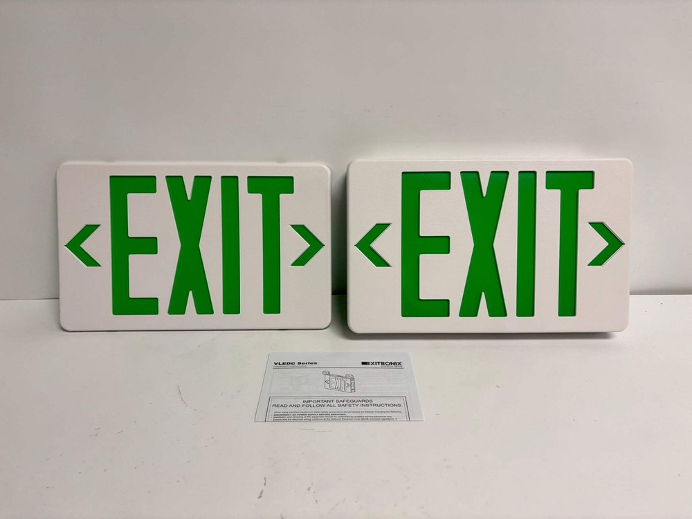 Exitronix VLEDC-51 LED Exit Sign with Emergency Lights Combo
