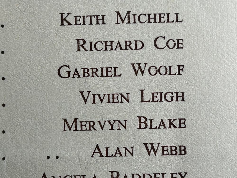 Twelfth Night Programme: 1955, 1ST PERFORMANCE Shakespeare L. OLIVIER/V. LEIGH