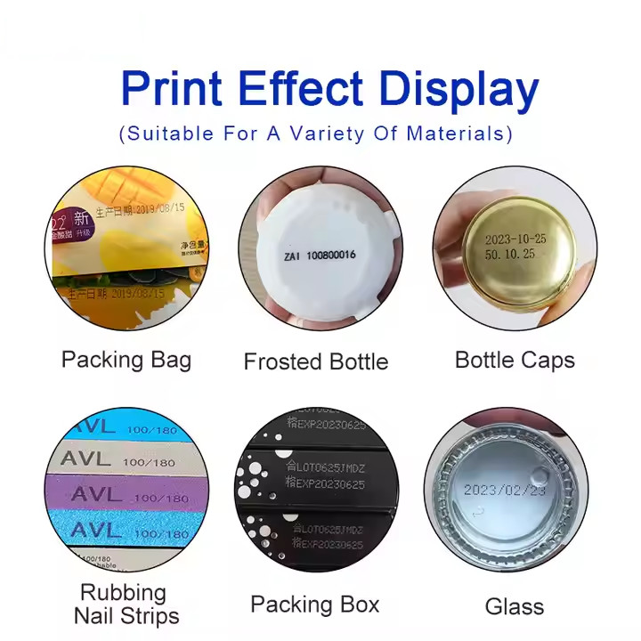 Automatic online inkjet printer without conveyor date QR code LOGO text printing