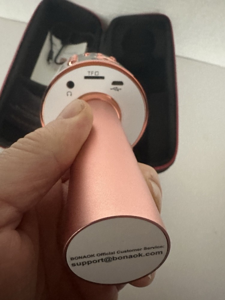 BONAOK Wireless Bluetooth Karaoke Microphone