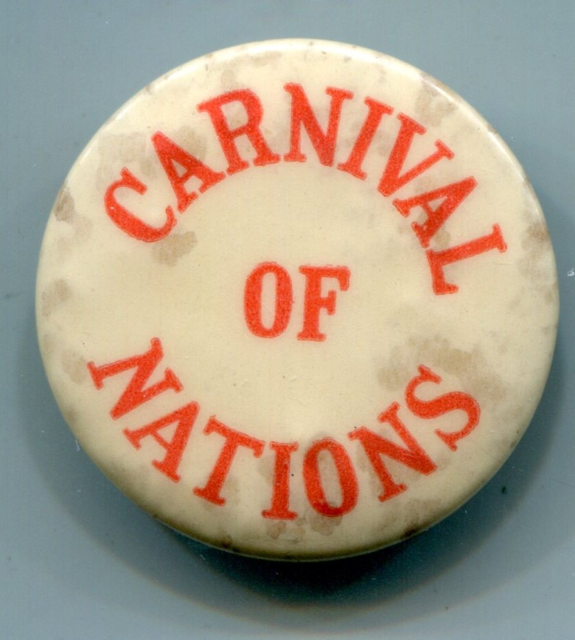 Carnival of Nations Pinback Button, San Rafael, CA
