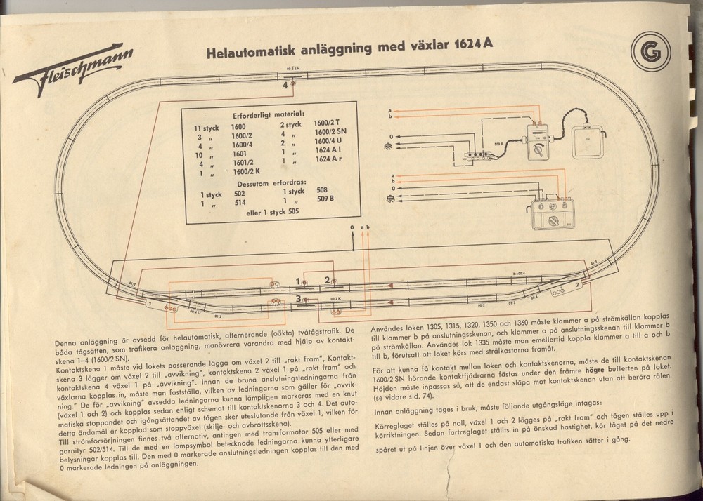 catalogue Fleischmann 1956 track systems HO Swedish SV cc