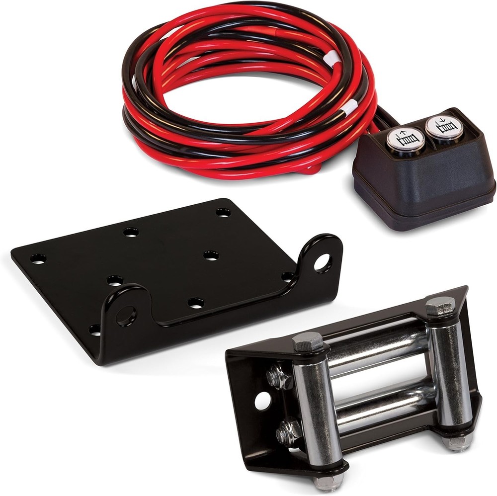 Heavy-Duty 2000-lb Winch with Remote and Smooth Pulling Roller Fairlead