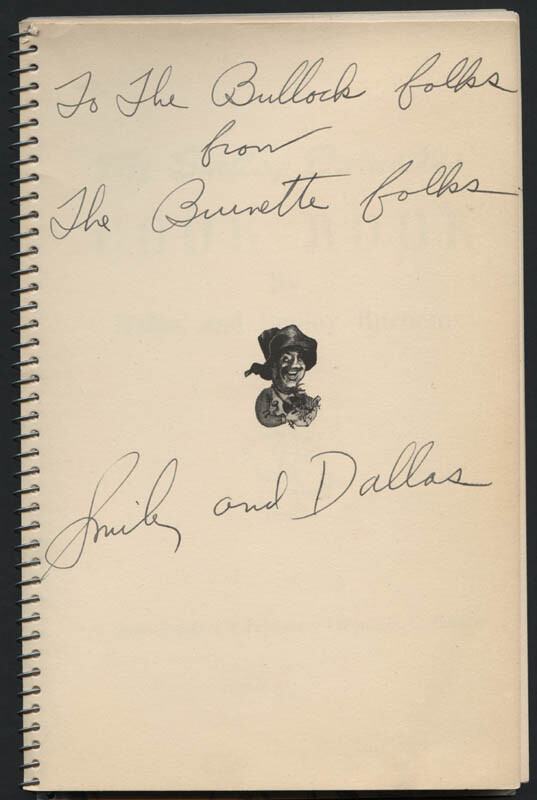SMILEY (LESTER) BURNETTE - INSCRIBED BOOK SIGNED