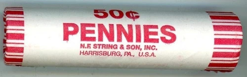 2012d uncirculated penny roll of 50 coins