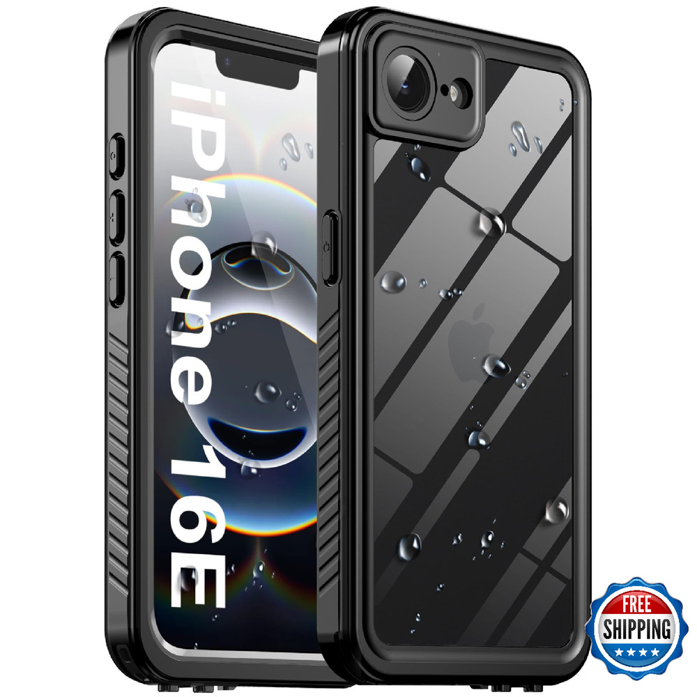 Ezanmull for iPhone 16e Waterproof Case, with Built-in Screen Protector Dustproo
