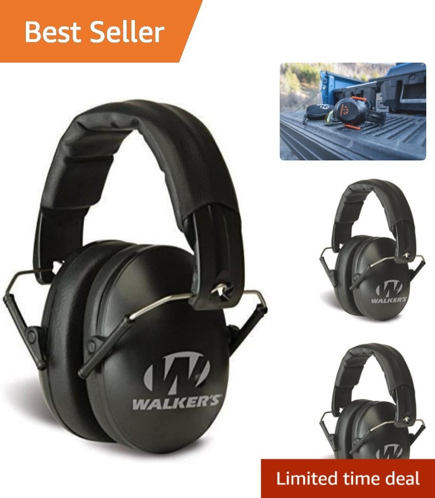 Pro Low-Profile 22 dB Hearing Protection Earmuffs - Compact & Comfortable Design