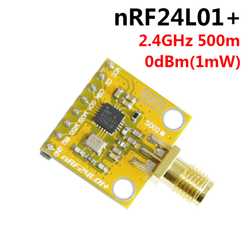 NRF24L01+/2.4G/+0dBm/RF Module/Wireless Data Communication Transceiver/SMA/500m