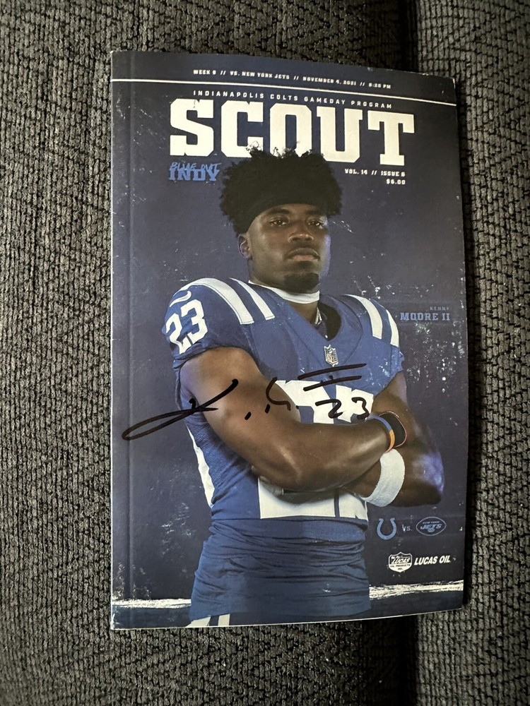 Kenny Moore Signed Indianapolis Colts Scout Program Magazine