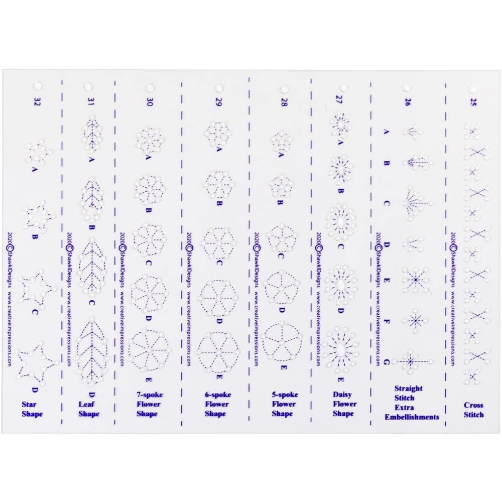 Embroidery Template 4/PKG