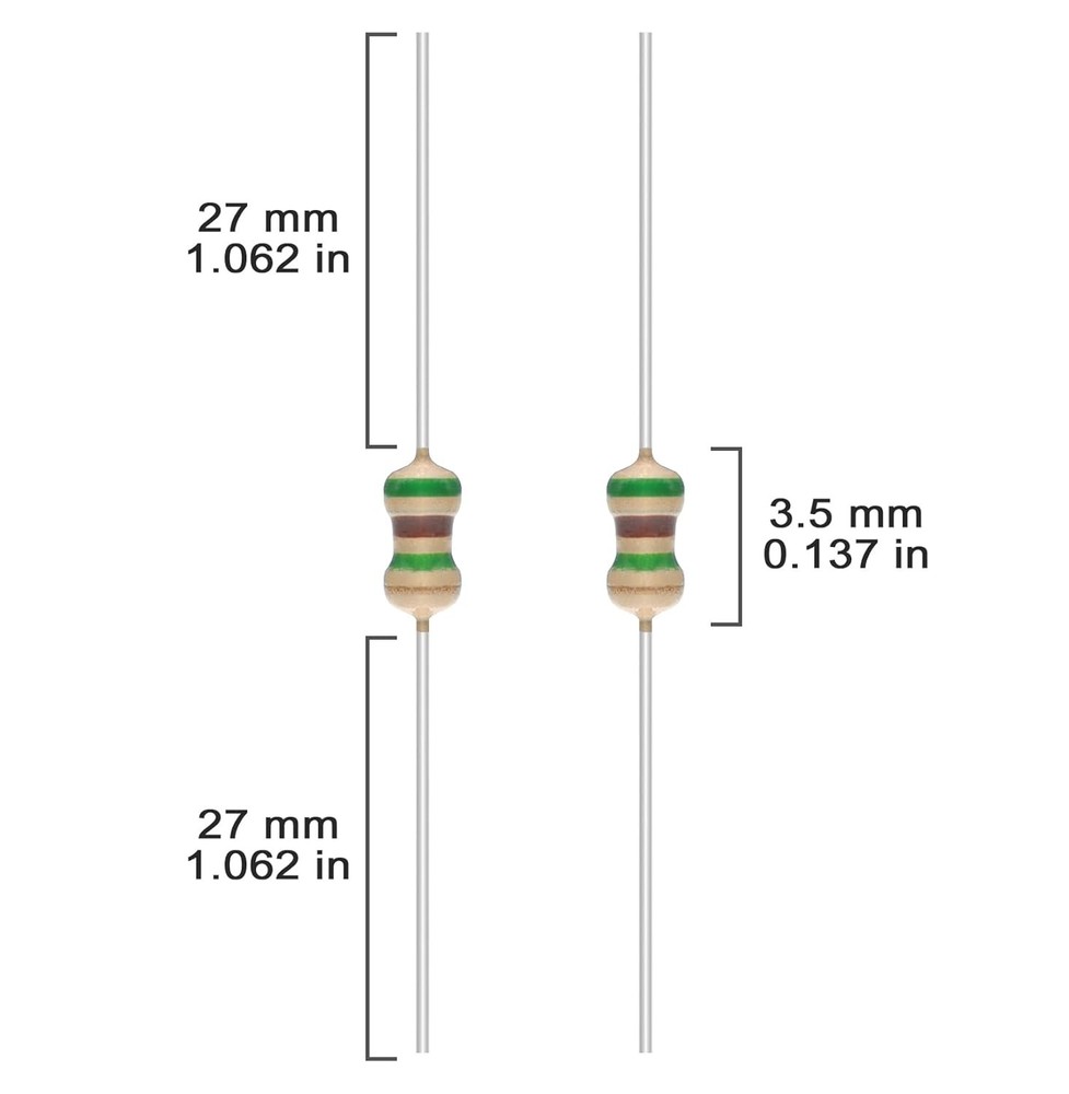 Resistor Kit 50 Values 1 Ohm to 1M Ohm
