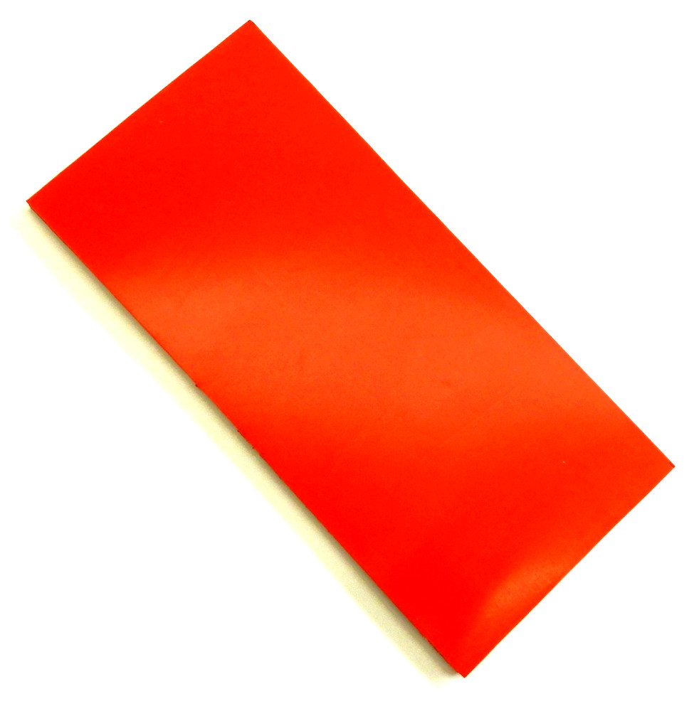 Silicone Rubber Pad 3-1/2" x 8 x 1/4 Thick Sheet High Temp Solid Red/Orange
