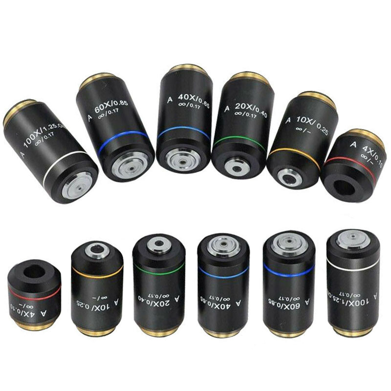 Infinity Objective 4X-100X Achromatic Lens for Compound Microscopes