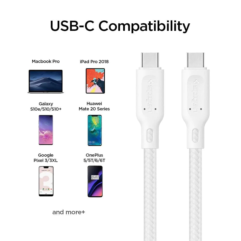 Spigen DuraSync ™ USB-C to USB-C 2.0 Cable 000ca25703_2 Pack