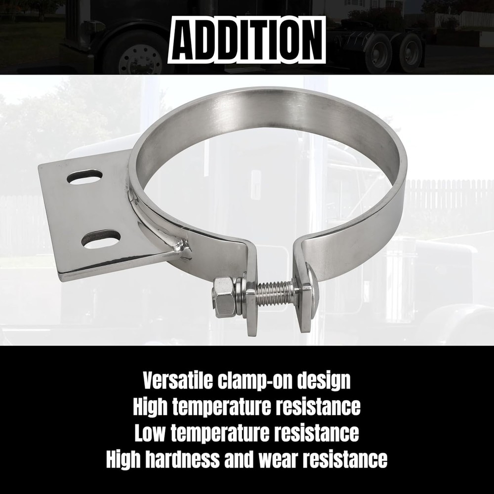 a5" Exhaust Stack Mounting Bracket For Peterbilt 379 359 1987-1993 Replace 10294