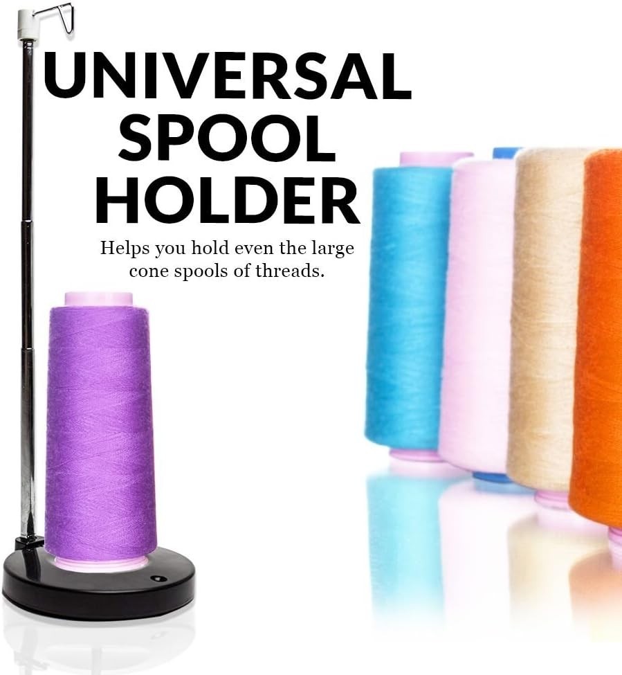Heavy Plastic Base Thread Spool Stand with Adjustable Design for Convenience