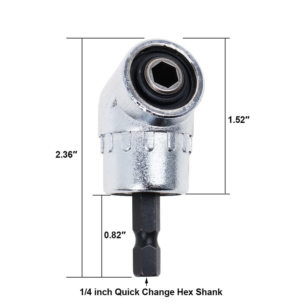 AUTOTOOLHOME Right Angle Drill Driver 105 Degree Silver